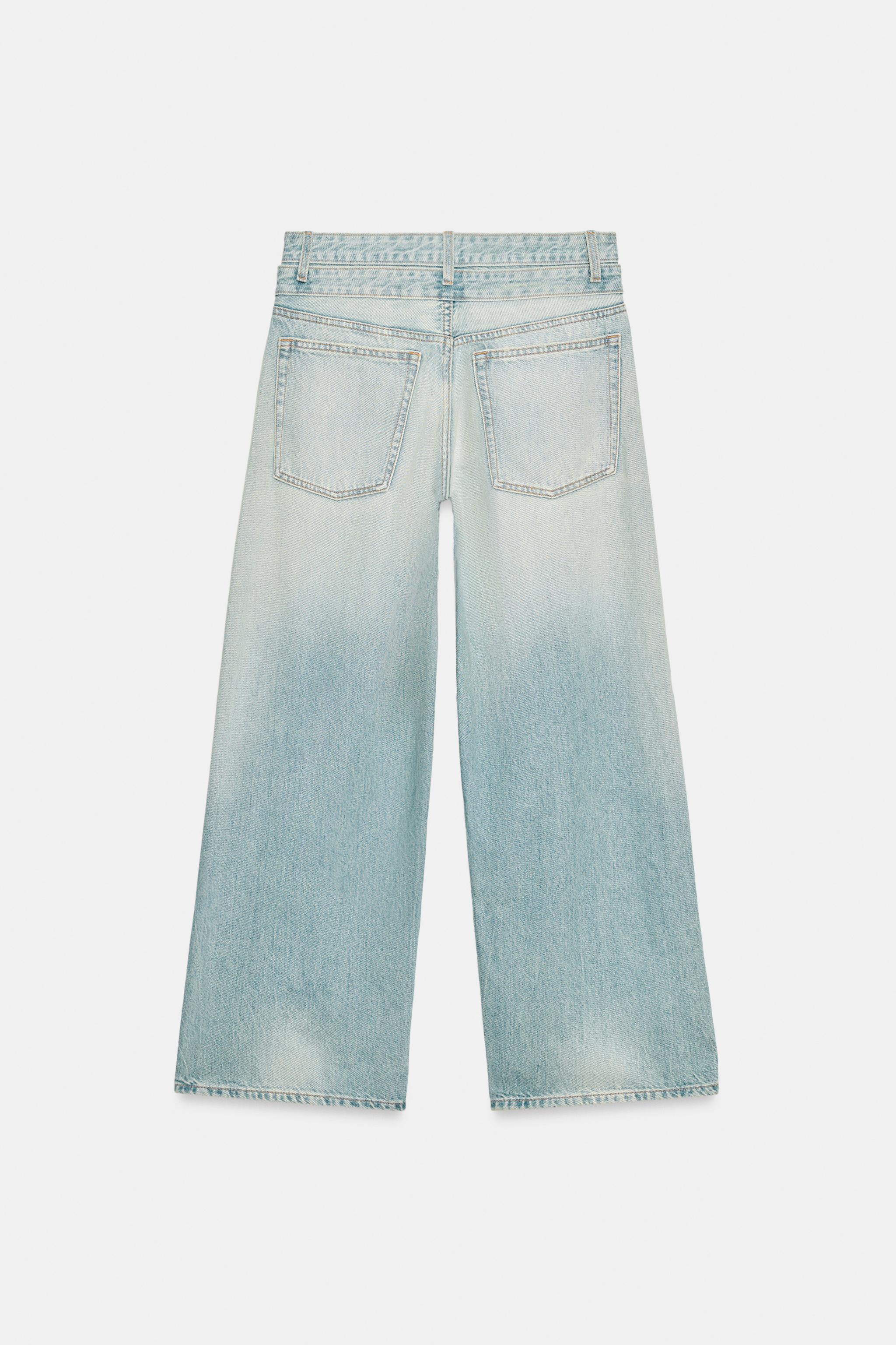 TRF DOUBLE WAIST MID-RISE STRAIGHT JEANS